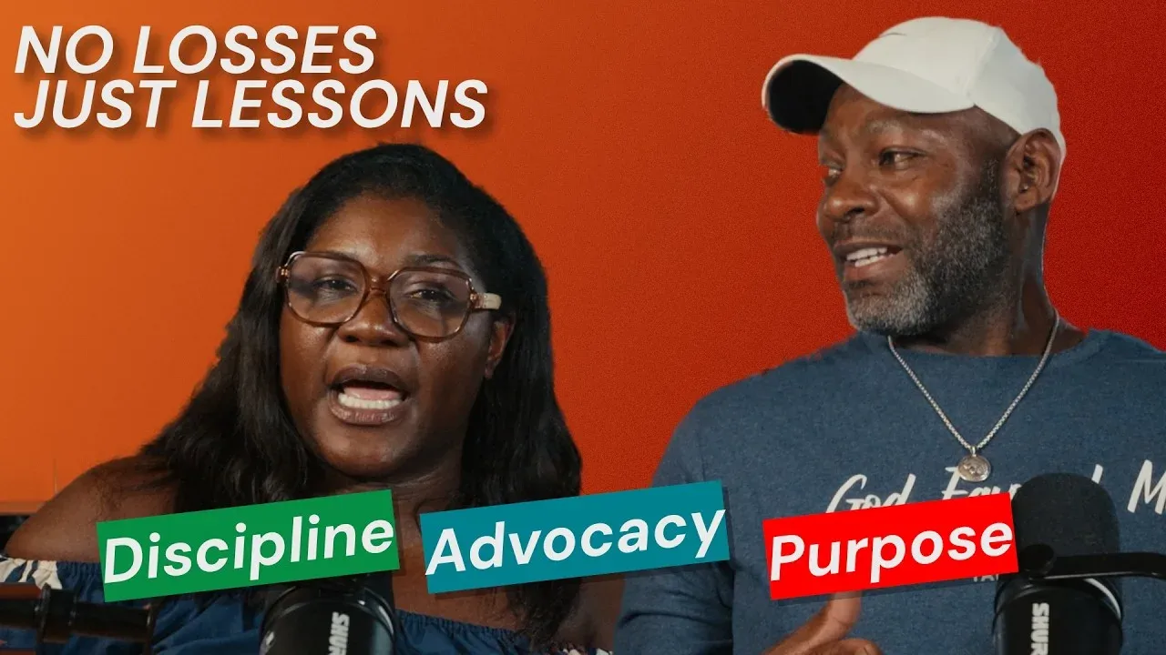 Guests recording an episode of the No Losses, Just Lessons podcast
